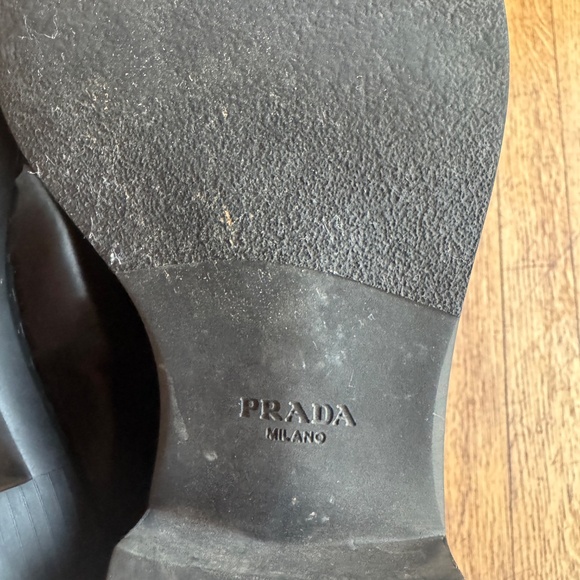 Prada platform leather loafers size 37.5 - Picture 3 of 14